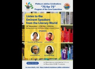 “Pen is mightier than Sword”: Dr. Das elaborates and Justifies this proverb while speaking to the Elites in the platinum Jubilee celebration of SCB Medical College